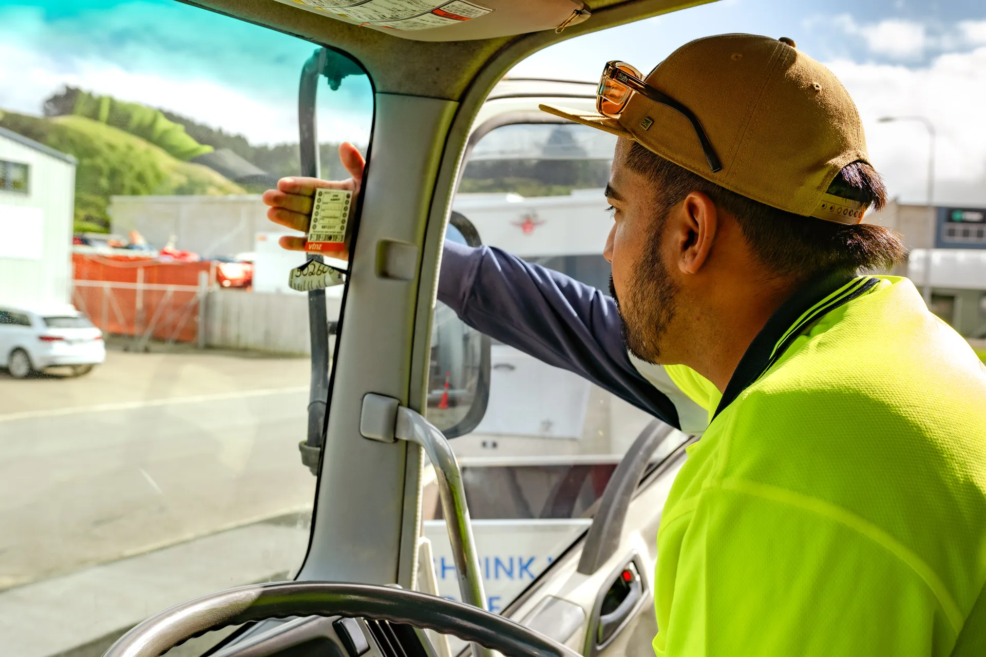 Crew member heading out — every job starts early from Plimmerton